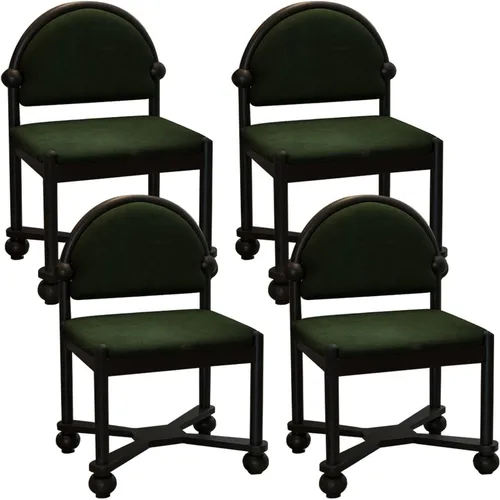 Miniatura 17 de JKGHK Sillas de comedor de madera, sillas de cocina para el hogar, silla auxiliar de cocina tapizada de tela, respaldo curvado retro, silla de sala