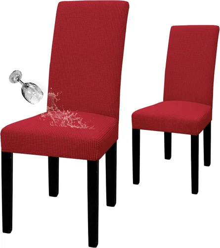 Miniatura 69 de Easy-Going - Juego de 2 fundas para sillas de comedor 100% impermeables, de tela Jacquard elástica, fundas protectoras removibles y lavables