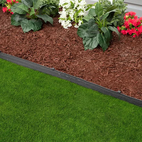 Miniatura 8 de EasyFlex Borde compuesto para excavar paisaje con estacas de anclaje, borde superior recto de 4.5 pulgadas, borde de borde de jardín, kit de 20 Negro