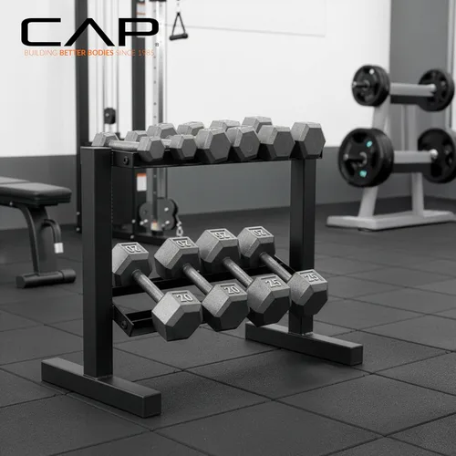 Miniatura 6 de Estante Cap Barbell para mancuernas, de dos niveles Negro - 24 pulgadas
