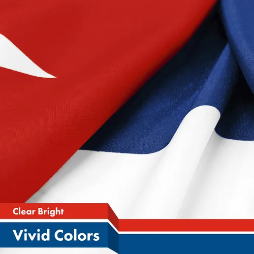 Miniatura 3 de G128 LiteWeave Pro Series - Bandera de Cuba 3 x 5 pies LiteWeave Pro Series Impreso poliéster 150D Bandera de país, interior y exterior