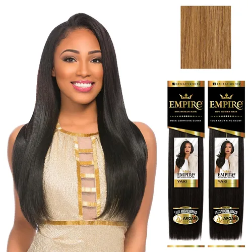 Miniatura 19 de Sensationnel Cabello humano Empire Yaki – Tejido sin enredos para un tejido rápido y coser en estilos para reflejos falsos y parte media falsa dejar