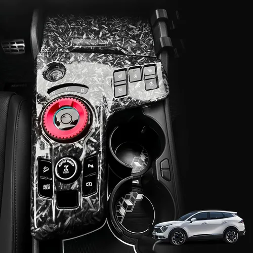 YOUTOOCAR 2 piezas de cubiertas de panel de cambio de marchas automático para interior Compatible con Kia Sportage 2023–2025 EX SX SX-Prestige