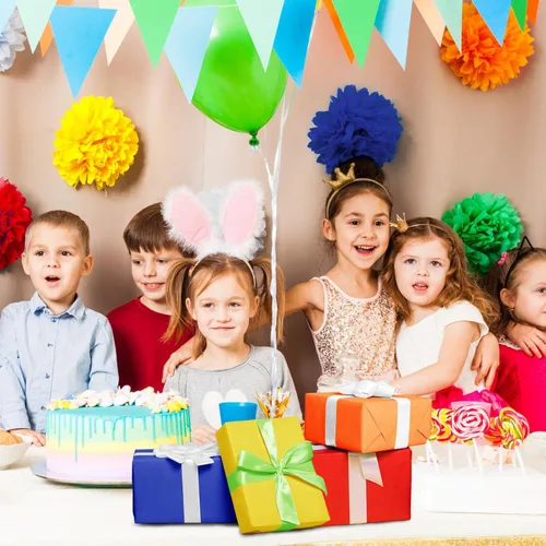 Miniatura 7 de NEBURORA Papel de Seda Arco Iris 60 Hojas de Papel de Regalo a Granel en 10 Colores de Papel de Seda para Envolver Regalos, Empaquetado, Arte