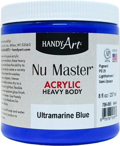 Miniatura 8 de Handy Art Nu Master - Pintura acrílica de cuerpo pesado, 8 onzas, carmesí Alizarin