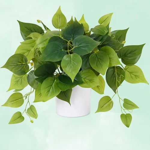 Miniatura 6 de Waipfaru Plantas Artificiales de Interior con Macetas de Plástico, Plantas Falsas Pequeñas Realistas, Plantas Falsas con Pothos, Plantas en Maceta