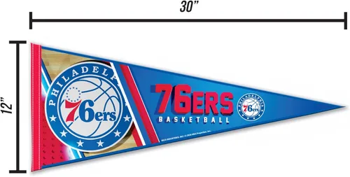 Miniatura 5 de Rico Industries NBA Basketball Primary - Banderín de fieltro de 12 x 30 pulgadas para decoración de pared, ideal para el hogar, dormitorio