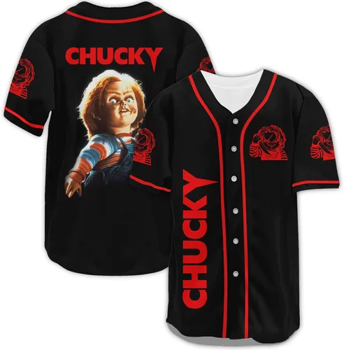 Camiseta de béisbol gráfica, linda camiseta de béisbol de personajes de película de dibujos animados, regalo para hombres y mujeres, divertida