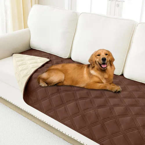 Miniatura 63 de Smiry Funda Impermeable para Cama de Perro, Manta Suave Reversible para Mascotas, Lavable a Prueba de Fugas para Gatos y Perros, Funda para Sofá