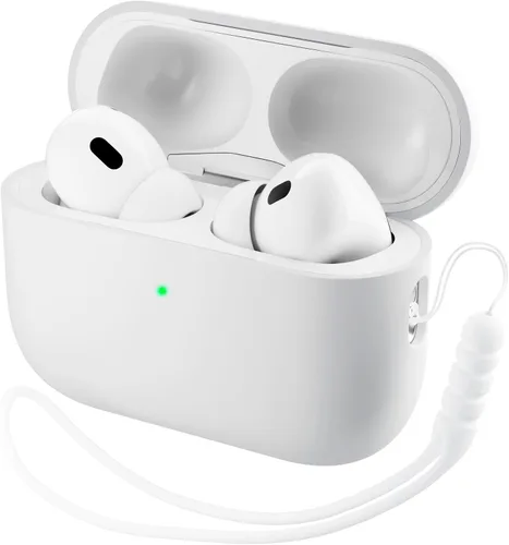 Miniatura 23 de ORNARTO Funda compatible con AirPods Pro 3 2025, silicona híbrida protectora completa para AirPods Pro de 3ª generación, cubierta frontal LED Azul