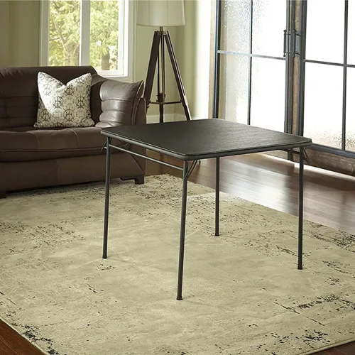 Miniatura 2 de Cosco Mesa Plegable Cuadrada 34" Acero Negro, Marco De Acero, Vinilo