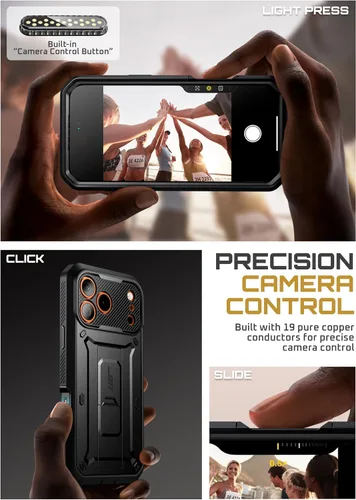 Miniatura 4 de SUPCASE Funda para iPhone 17 Pro Max con botón de control de cámara (Unicorn Beetle Pro), [soporte integrado y protector de pantalla]