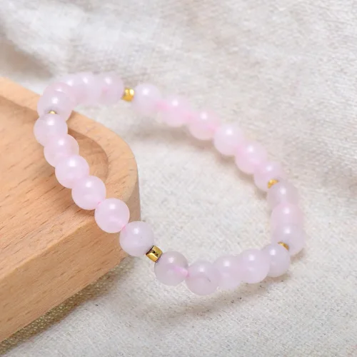 Miniatura 10 de Paialco Pulsera elástica de cuentas naturales o creadas de 0.236 in, pequeña para niñas y mujeres, 6.5 pulgadas