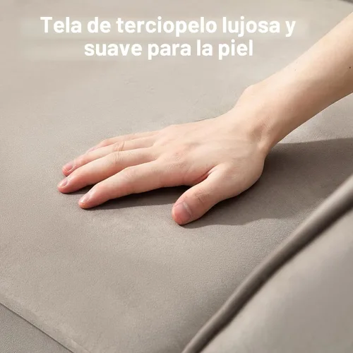 Miniatura 7 de Belffin Sofá modular seccional con otomanos, de terciopelo, reversible, con tumbona, cama para dormir, asiento de almacenamiento, gris, MD-S-1