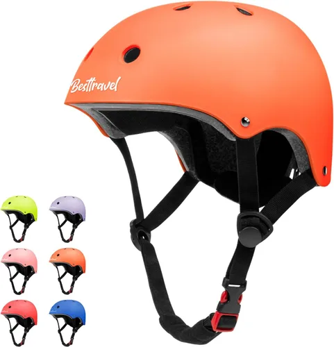 Miniatura 8 de Besttravel Casco para niños, casco ajustable para niños pequeños de 3 a 8 años de edad, para niños y niñas, seguridad multideportivo Azul