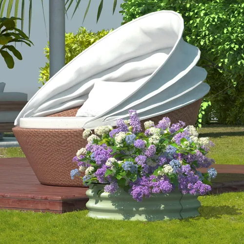 Miniatura 2 de BPS Cama de jardín elevada de metal, paquete de 2 macetas galvanizadas de 2.5 pies de diámetro, cajas de jardín elevadas para macetas de flores
