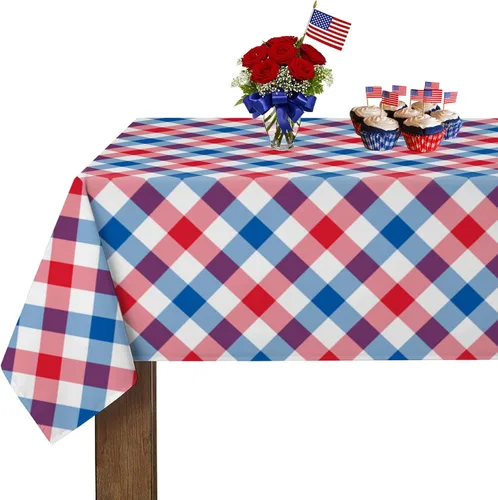Miniatura 12 de Mantel de 250 aniversario de Estados Unidos de 60 pulgadas, redondo, 4 de julio, mantel patriótico para el Día de los Caídos, 250 años de libertad