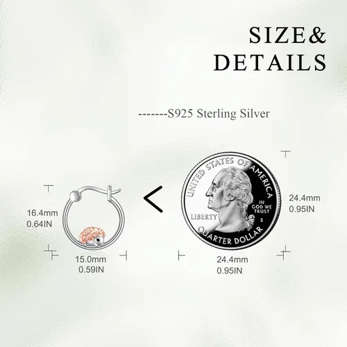 Miniatura 73 de VONALA Bonitos aretes de aro de plata de ley 925, regalos de cumpleaños para mujer