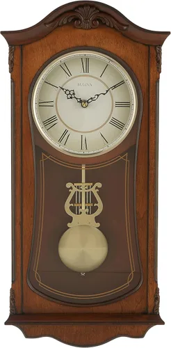 Miniatura 2 de Relojes Bulova C3542 Cranbrook Reloj Analógico de Madera de Pared con Campanadas, Marrón