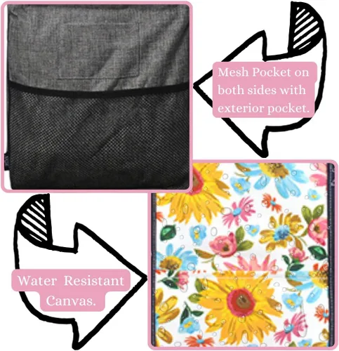 Miniatura 121 de NGIL Bolsa de comestibles reutilizable extra grande plegable de gran tamaño para comestibles, almacenamiento, picnic, playa, Bronco-negro occidental