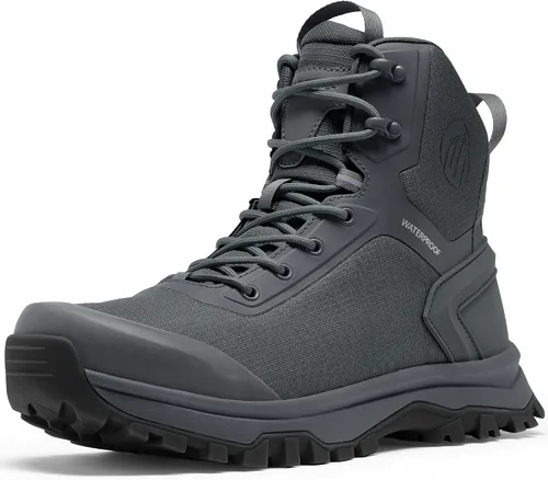 Coostar Botas tácticas para hombre, ligeras, militares, botas de combate con cremallera lateral, para motocicleta, senderismo, trabajo,