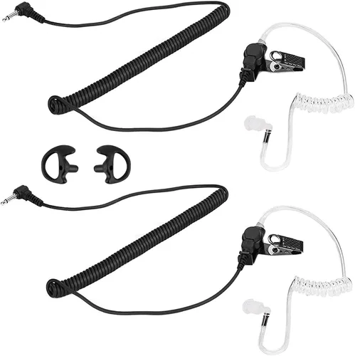 Miniatura 6 de Walkie Talkie - Auricular de vigilancia de 0.098 in con auriculares de tubo acústico transparente encubiertos para micrófono de altavoz