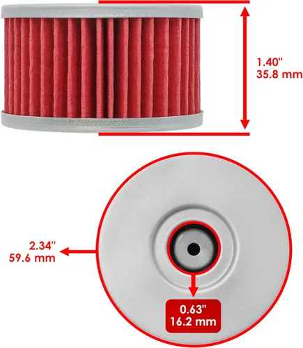 Miniatura 2 de Caltric Paquete de 3 filtros de aceite compatibles con Suzuki Ls650 Ls 650 Ls-650 Boulevard S40 2005-2012