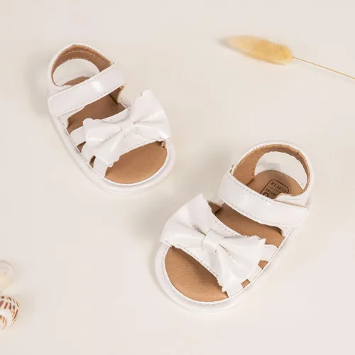 Miniatura 54 de Meckior Sandalias de verano con punta abierta y suave de piel sintética para bebés y niñas pequeñas
