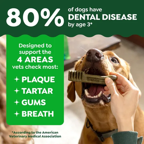 Miniatura 4 de Greenies Golosinas dentales naturales para perros adultos recomendadas por veterinarios, tamaño pequeño, sabor original, paquete de 3 onzas, 5
