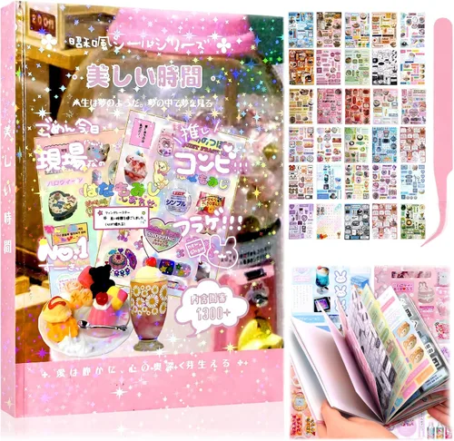 Miniatura 26 de Calcomanías coreanas para tarjetas fotográficas kpop, 3500 para decoración de libros, estéticas, purpurina, mariposa, amor, cinta, flor, alfabeto