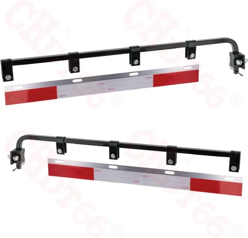 Miniatura 2 de Soportes de Guardabarros para Camiones Semi, Angledown, 28", Barra Tipo Acero Cuadrado de 0.640" - 1 Par de Soportes de Guardabarros para Camiones