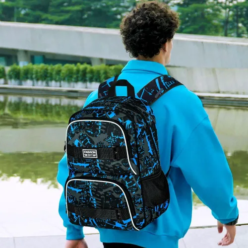 Miniatura 8 de Mochila para laptop, 16 pulgadas, bolsa escolar y bolsa de almuerzo, mochilas resistentes al agua para adolescentes, niñas, mujeres, estudiantes