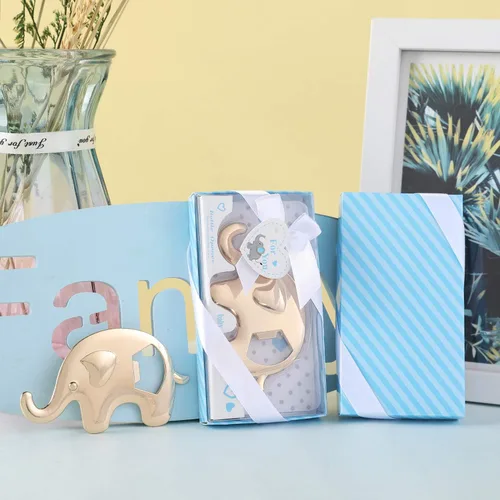 Miniatura 7 de Juego de 24 abrebotellas de elefante, recuerdo de fiesta de baby shower, para invitados, abrebotellas en forma de elefante, regalos de baby shower