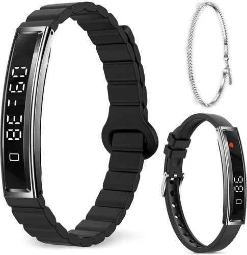 Efolen Pulsera inteligente para mujeres, rastreador de fitness ultraligero con monitor de frecuencia cardíaca/oxígeno en sangre/sueño/podómetro,