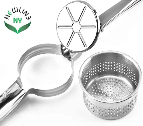 Miniatura 5 de Prensador de patatas de acero inoxidable para triturador, herramienta de grado comercial para presionar frutas o alimentos