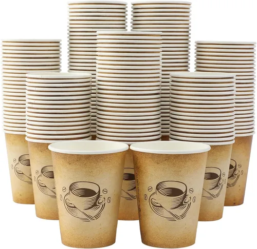 Miniatura 10 de Clawsoff Paquete de 200 tazas de café de 10 onzas, tazas de papel desechables para bebidas calientes/frías, para oficina, hogar, tienda, evento