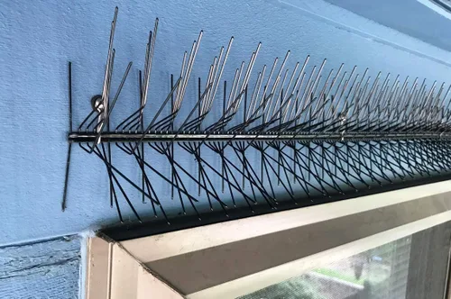 Miniatura 5 de Nixalite Picos para pájaros montados en la pared Premium Modelo W (tiras de 8 pies, 4-2 pies)
