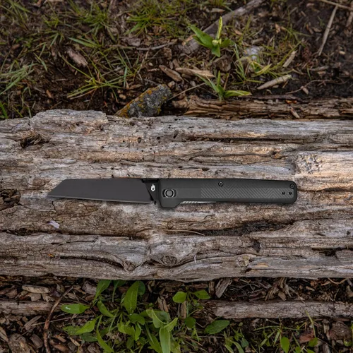 Miniatura 10 de Gerber Gear Pledge Pocket Knife with Pocket Clip - 3.7" Full Panel Plain Edge Blade Folding Knife - EDC Gear and Equipment Omni Gris