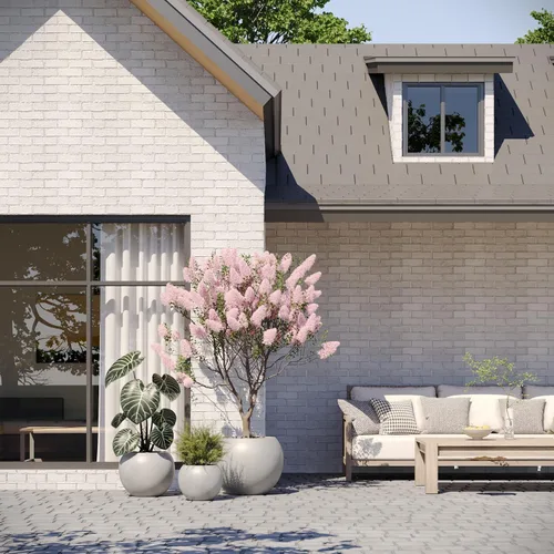 Miniatura 17 de DTY Fiberstone - Maceta tipo globo para interiores y exteriores, maceta esférica ligera para olivo, Monstera y palma, piedra de fibra de vidrio