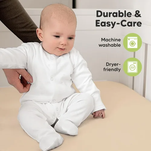Miniatura 7 de KeaBabies - Juego de 2 sábanas orgánicas, unisex, suaves, 52 x 28 pulgadas, diseño neutro, de algodón jersey transpirable, con estampados adorables