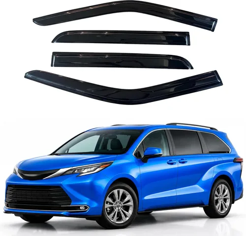 Miniatura 59 de IG - Visera para ventana para Ford Bronco y F150-F350 1980-1996, deflector lateral tipo cinta adhesiva, resistente, contra lluvia y viento