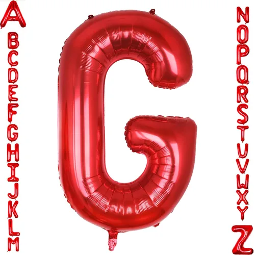 Miniatura 39 de AULE Globos de helio con letra roja S, de 40 pulgadas, grandes, gigantes, de lámina de mylar, rojos, para decoraciones de cumpleaños, aniversarios