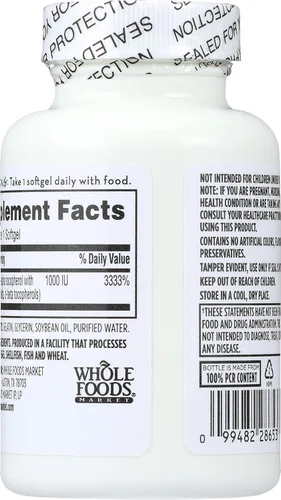 Miniatura 4 de 365 by Whole Foods Market, Vitamina E de alta potencia 1000 UI, 60