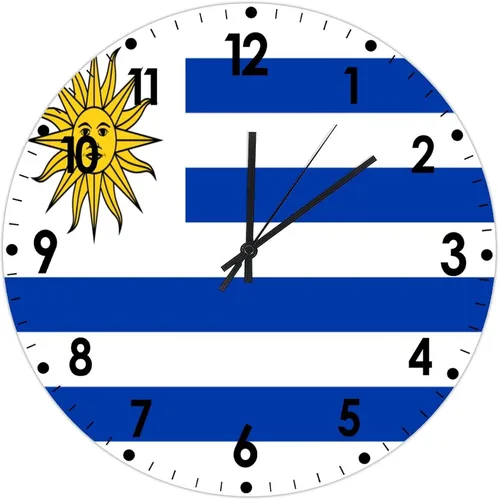Miniatura 754 de Cheyan Reloj de pared con bandera de Canadá de 12 pulgadas, silencioso, sin tictac, de PVC, funciona con pilas, reloj redondo decorativo, regalo