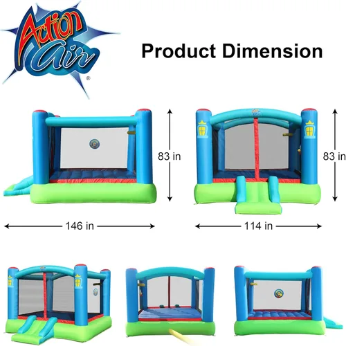 Miniatura 2 de Action Air Casa de la rebote, gorila inflable al aire libre con soplador, gran área de salto castillo animoso para niños