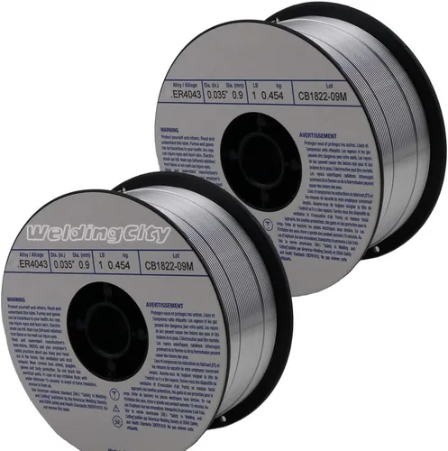 Miniatura 6 de WeldingCity ER4043 Alambre de soldadura MIG de aluminio 1-Lb carrete 0.030" (0.8mm)
