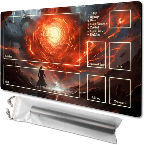 Miniatura 15 de MTG - Tapete de juego tamaño 24 x 14 pulgadas, bolsas de almacenamiento gratuitas, respaldo antideslizante, impresión, ideal para entusiastas