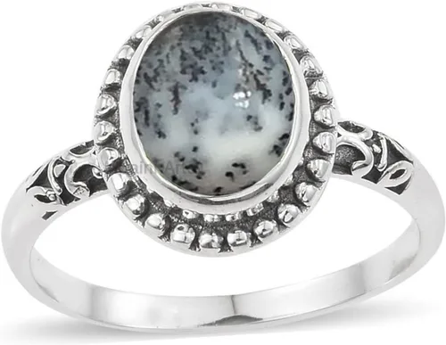 Miniatura 35 de Anillo de plata de ley 925 para mujer, anillo único de gema ovalada hecho a mano