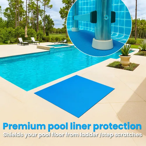 Miniatura 2 de XtremepowerUS Escalera para Piscina Elevada con Alfombrilla Protectora – Sistema de Escalones de Entrada Inclinada + Almohadilla de 10 x 24 Pulgadas