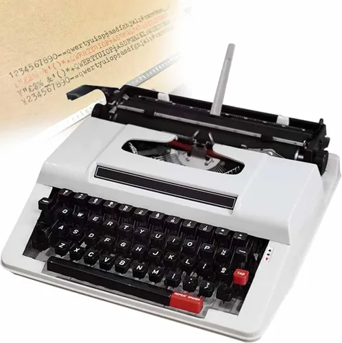 Miniatura 7 de Máquina de escribir a la antigua, clásica nostalgia portátil retro máquina de escribir manual, perfecta para escribir novelas en cualquier lugar